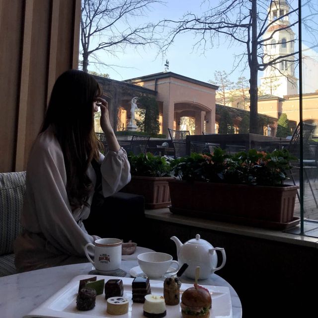 韓国/ソウル【江西区】お庭が広い💚とても素敵なホテルでいただくアフタヌーンティー🍰✨