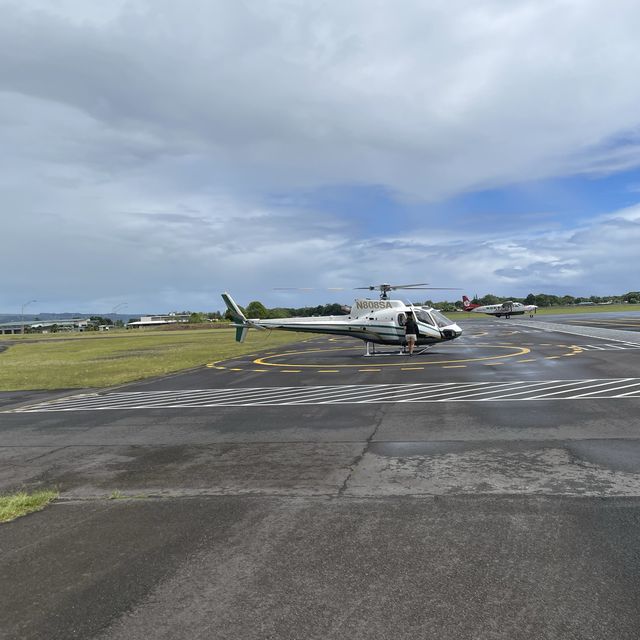 Helicopters over volcanos