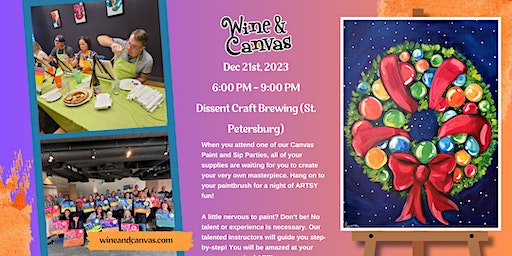 "Holiday Wreath" Paint and Sip Event | Dissent Craft Brewing Company