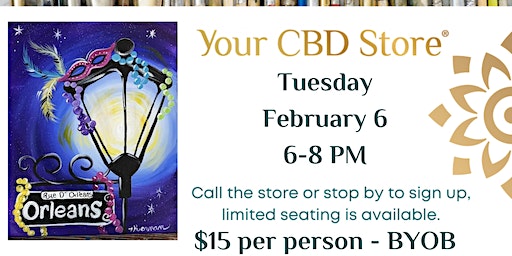 February Paint Night | SUNMED Your CBD Store