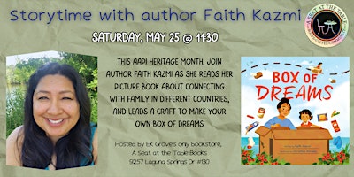 Box of Dreams Storytime with author Faith Kazmi | A Seat at the Table