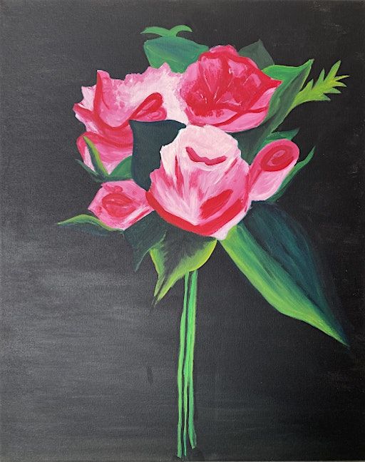 Enjoy this beautiful “Be Mine” Paint and Sip Painting event | Pieology Pizzeria Rocky Ridge, Roseville, CA