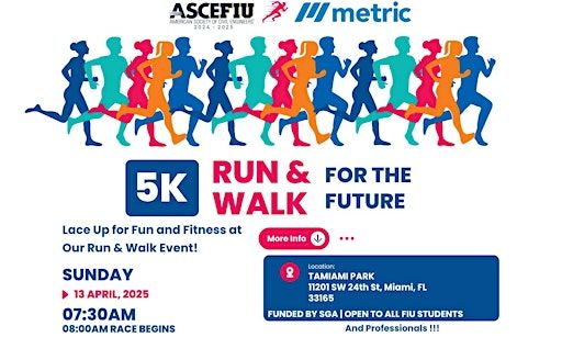 ASCE FIU 5K Run & Walk for the Future | Tamiami Park