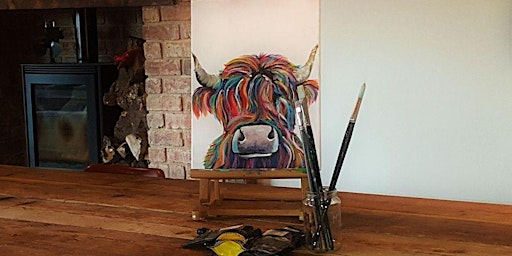 Painting at the farm 'Highland Cow' & Animal encounter, Doncaster | Wrancarr Mill