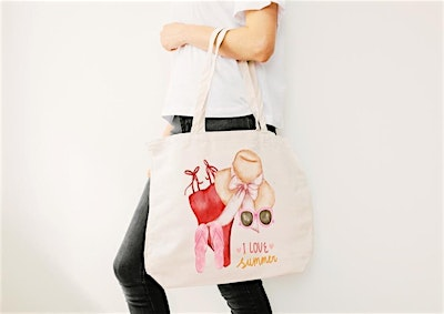 I love Summer Tote Bag painting class | McBride Memorial Library