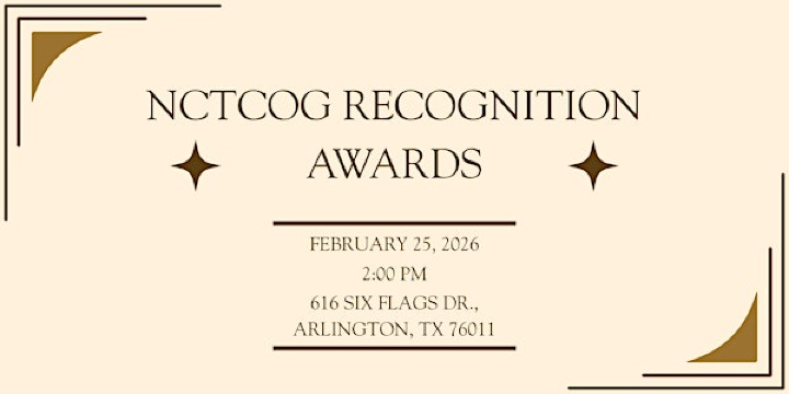 NCTCOG Recognition Awards | North Central Texas Council of Governments - Transportation Council Room