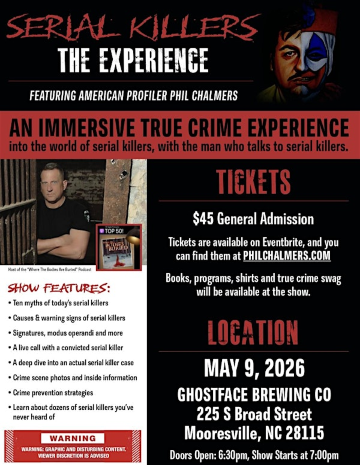 Serial Killers-The Experience with Phil Chalmers-Ghostface Brewing -NC | Ghostface Brewing Brewery & Pizzeria