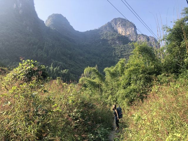 Hiking along the Li River