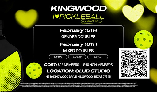 I Love Pickleball Tournament | 4540 Kingwood Dr