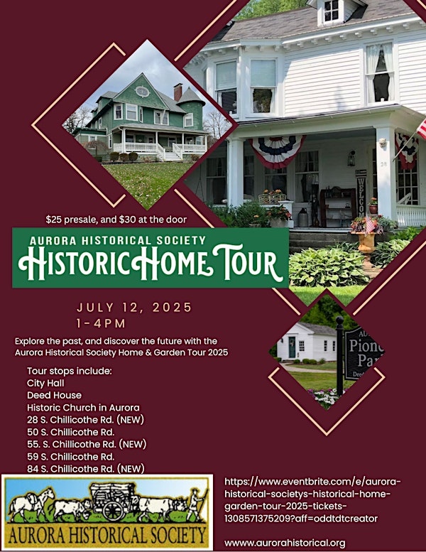 Aurora Historical Society's Historical Home & Garden Tour 2025 | Aurora