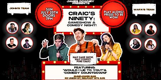 Craic's 90: Gameshow & Comedy Night! | Sunflower Public House
