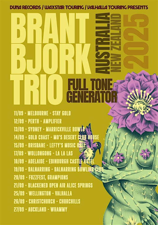 Brant Bjork Trio Aus Tour 2025 | Stay Gold