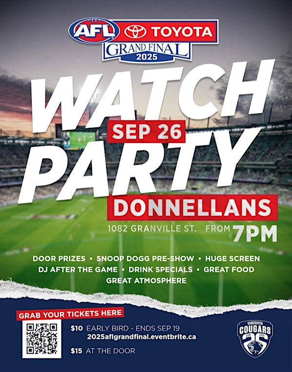 2025 AFL Grand Final Party | Donnellan's Irish Pub