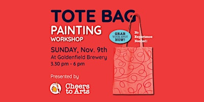 Sip & Paint : Create Your Own Tote Bag-November 9 | Goldenfield Brewery