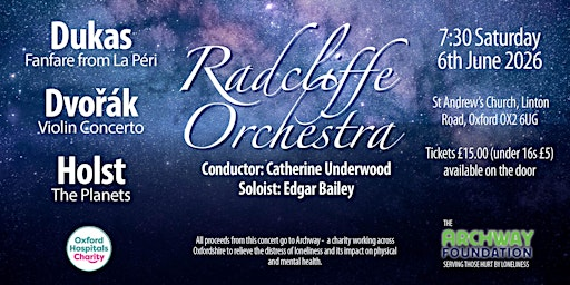 Radcliffe orchestra concert in aid of the Archway Foundation | St Andrew's Church, Oxford