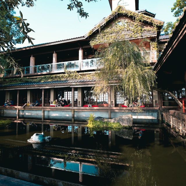 [台中新社景點]又見一炊煙～餐廳就有天空之鏡｜下午茶套餐｜日式建築拍好拍滿 