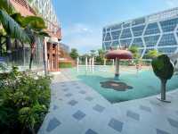 Water play theme park playground in a mall