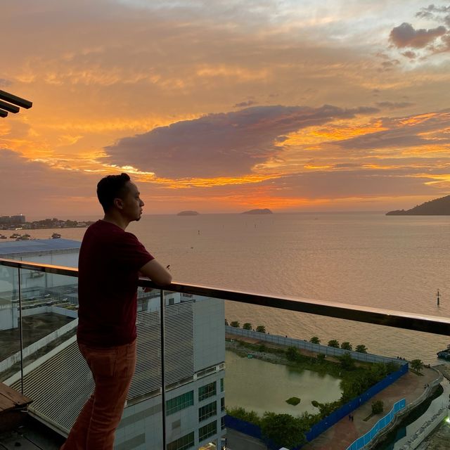 city centre hotel with rooftop sunset view