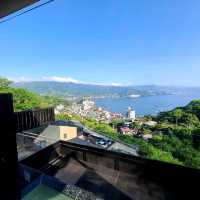 熱海を見下ろす絶景の景色、貸切露天風呂最高✨