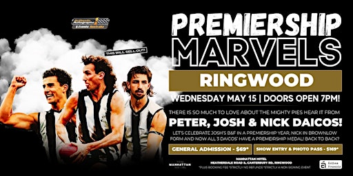 Premiership Marvels ft Peter, Josh & Nick Daicos LIVE at Manhattan Hotel | Manhattan Hotel