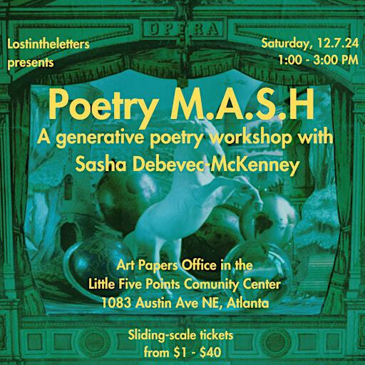 Poetry M.A.S.H with Sasha Debevec-McKenney | 1083 Austin Ave NE