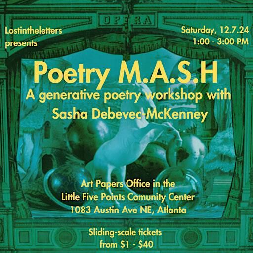 Poetry M.A.S.H with Sasha Debevec-McKenney | 1083 Austin Ave NE