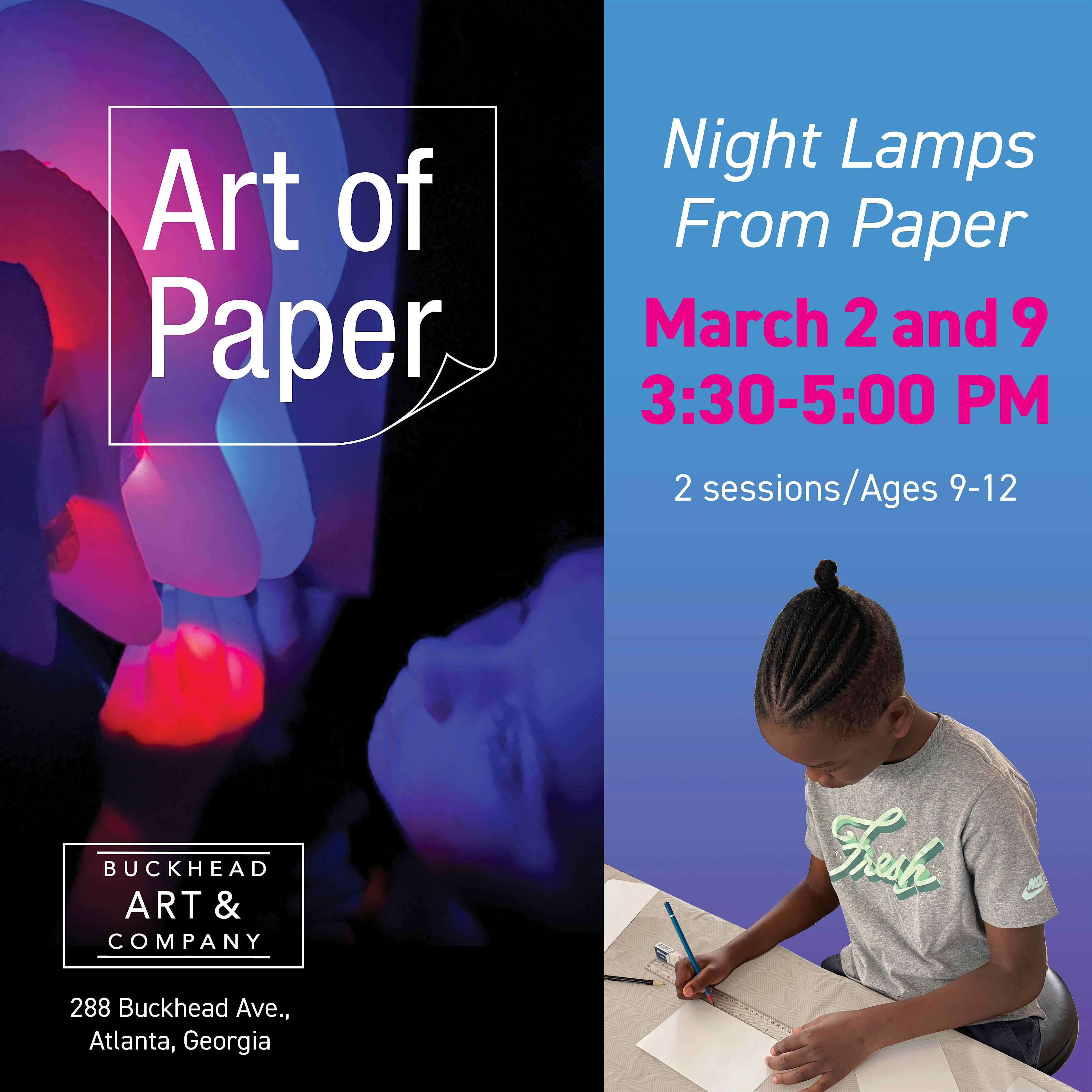 MARCH 2 "Art of Paper" Children's Class Series SESSION 1 | Buckhead Art & Company