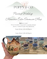 Stoneware Mountain Mug Workshop at Poppy & Co. Pottery Cafe | Poppy & Co Pottery Cafe