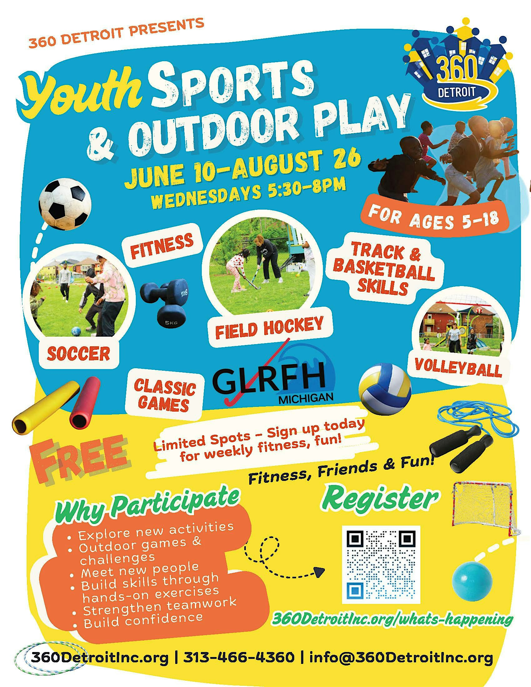 Youth Sports & Outdoor Play Wednesdays 8/26/26 | 360 Park