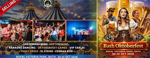 Bath Oktoberfest 2026 - Saturday evening session | Royal Victoria Park Bath