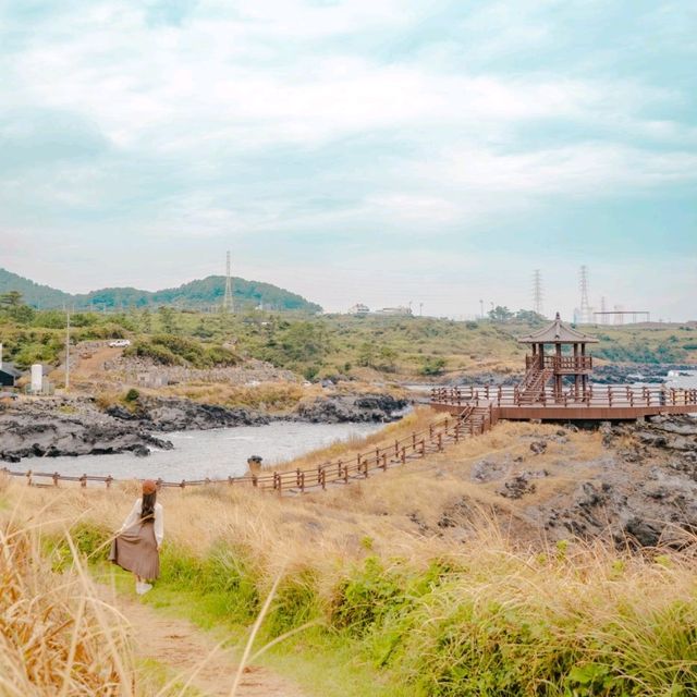 🍂제주바다와 한국 건축물 정자의 아름다운 조화[제주, 닭머르]