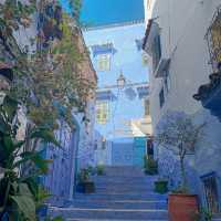 온통 파란색 벽의 스머프 마을
