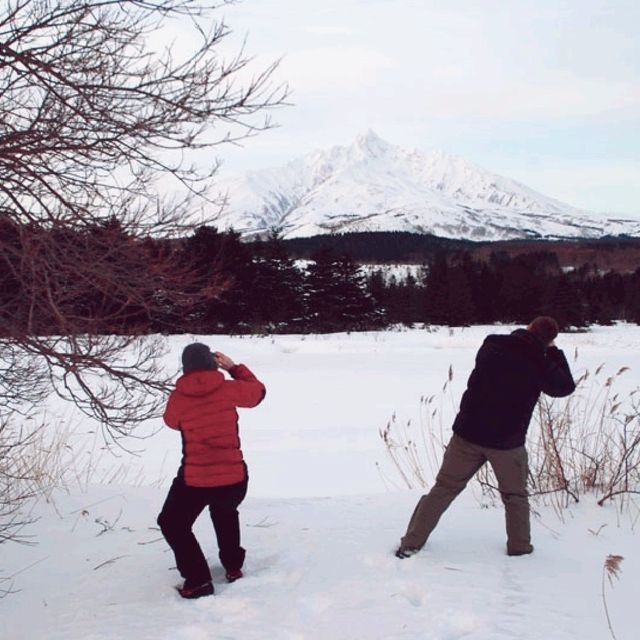 雪化粧した利尻山