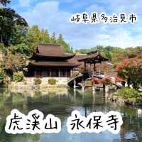 きれいな庭園と国宝の建物、土岐川を望む事も出来る歴史ある禅寺