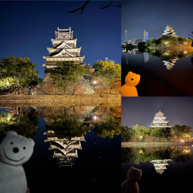 クマ散歩：広島城跡に品行方正なクマ出没