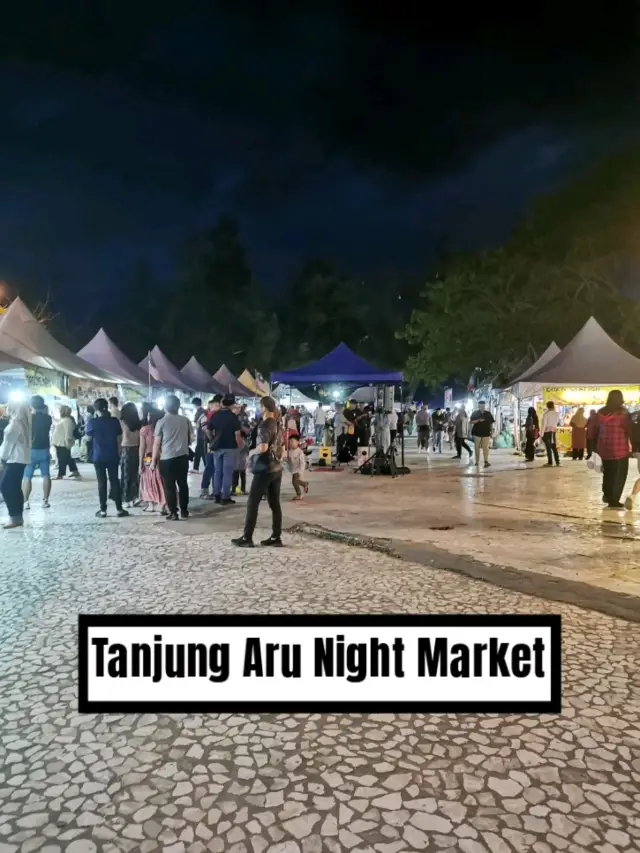 Lively Night Market at Tanjung Aru Beach