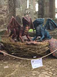 Dragons at Caerphilly Castle