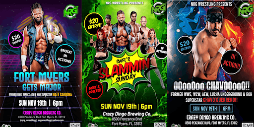 NRG WRESTLING presents SWFL’s SLAMMIN’ SUNDAY!! | 8500 Penzance Blvd