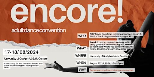 Encore!: Adult Dance Convention | Guelph Gryphons Athletics Centre