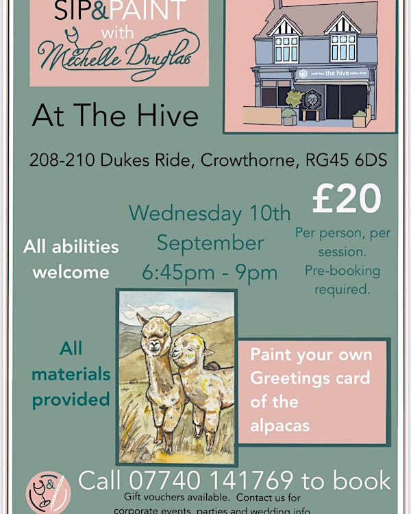Sip & Paint with Michelle Douglas at The Hive, Crowthorne | The Hive Craft Beer and Coffee Shop