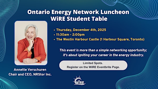 WiRE Student Table at the OEN's December Luncheon | The Westin Harbour Castle, Toronto