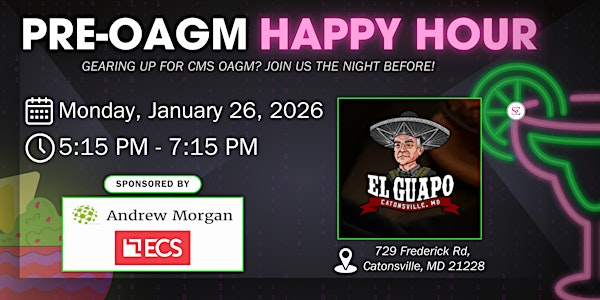 IN PERSON! HHS & CMS Happy Hour! Sponsored by Andrew Morgan & ECS | El Guapo