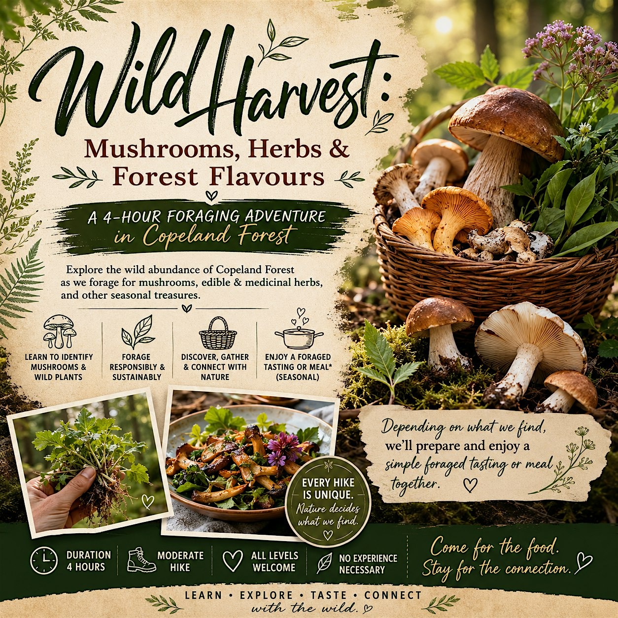 Wild Harvest: Mushrooms, Herbs & Forest Flavours | Copeland Forest Parking - P1