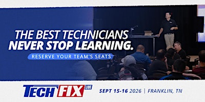 Tech Fix Live 2026 | Embassy Suites by Hilton Nashville South Cool Springs