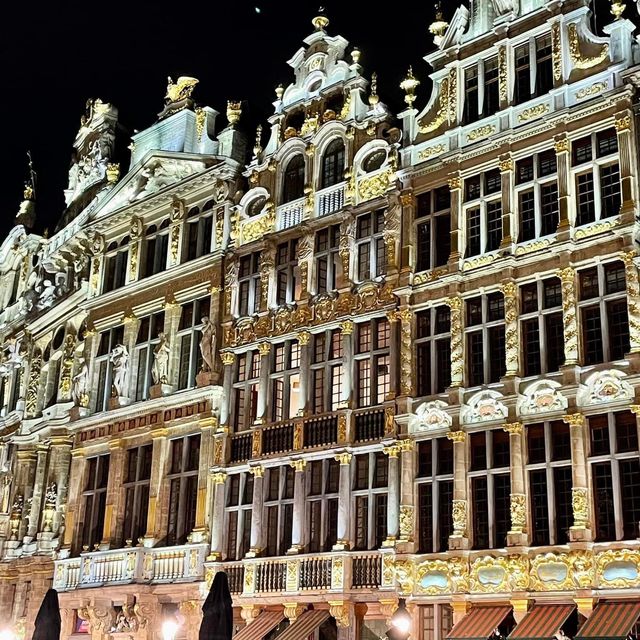 Grand Place Brussels, beautiful day & night