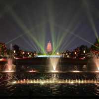 Giant Wild Goose Pagoda / Music fountain