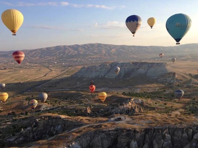 Hot air balloons in Cappadocia, Turkey.