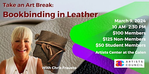 Take an Art Break: Bookbinding in Leather | Artists Center at the Galen