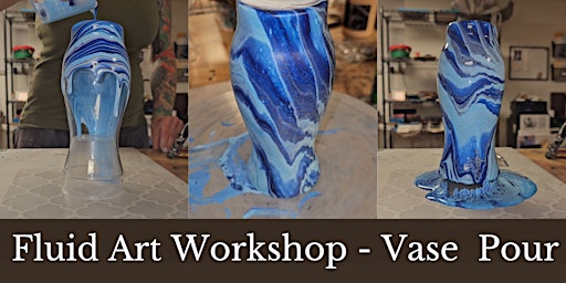 Fluid Art Workshop - Vase and Canvas Pour | The HUB Station, Cedar Valley Road, Hudson, NC, USA