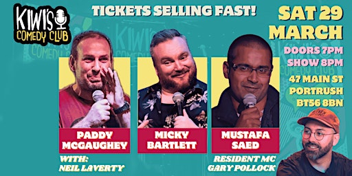 Kiwi's Comedy Club - March with Micky Bartlett | Kiwi's Comedy Club